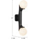 Briar 2 Light 5.13 inch Teak Wall Sconce Wall Light