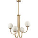 Caroline 4 Light 26 inch Brushed Gold Chandelier Ceiling Light