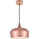 Nora 1 Light 11.5 inch Honey Gold Pendant Ceiling Light