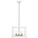 Coyle 4 Light 14 inch White with Polished Nickel Cluster Pendant Ceiling Light