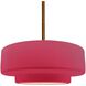 Radiance Collection - Tier Pendant Ceiling Light in Brushed Brass, Dedicated LED, Black Cord, Cerise, 14.5W x 5.25H, Form+Finish+Function