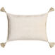 Cotton Velvet 19 inch Light Beige Pillow Kit, Lumbar