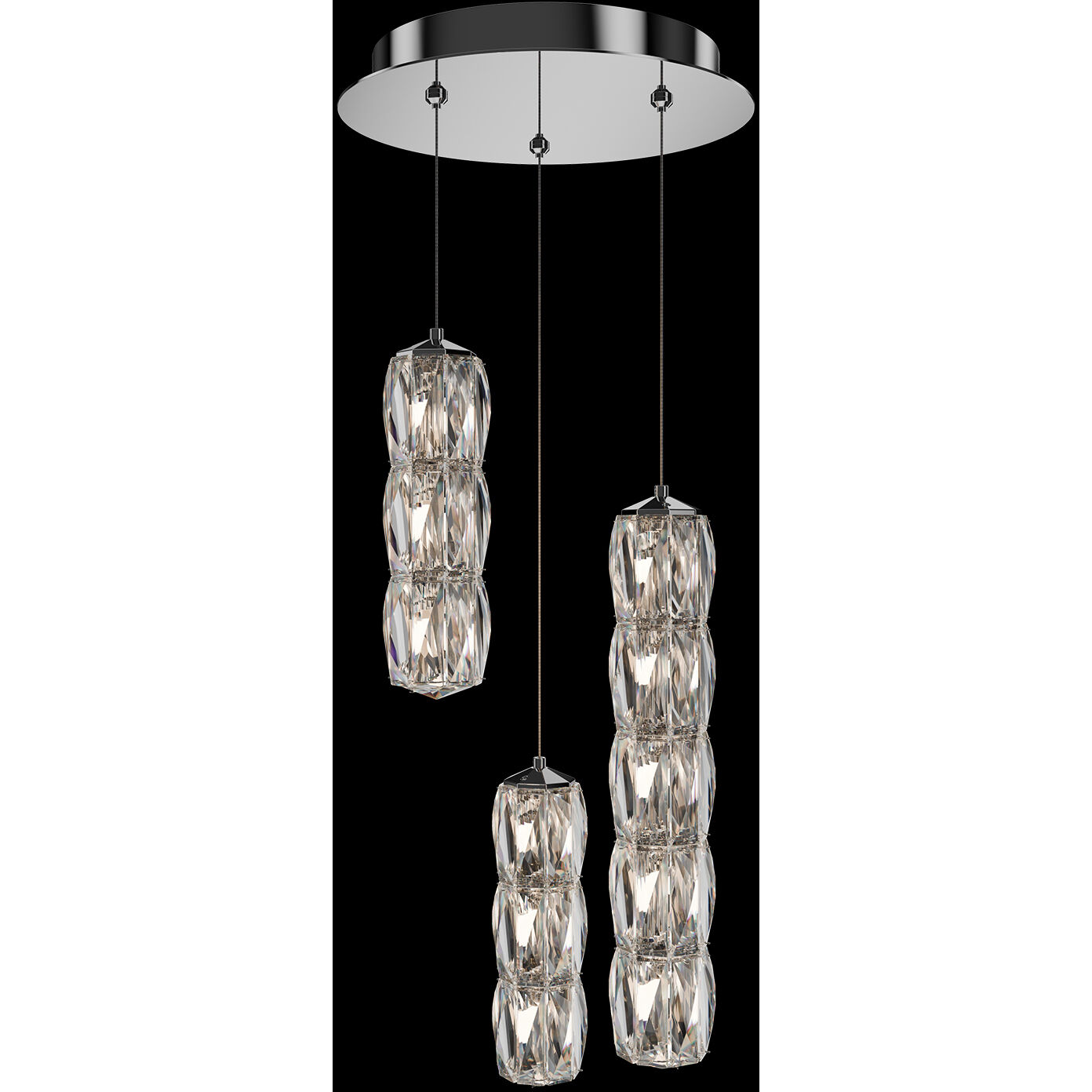 Signature Verve LED Polished Stainless Steel Multi-Light Pendant Ceiling Light