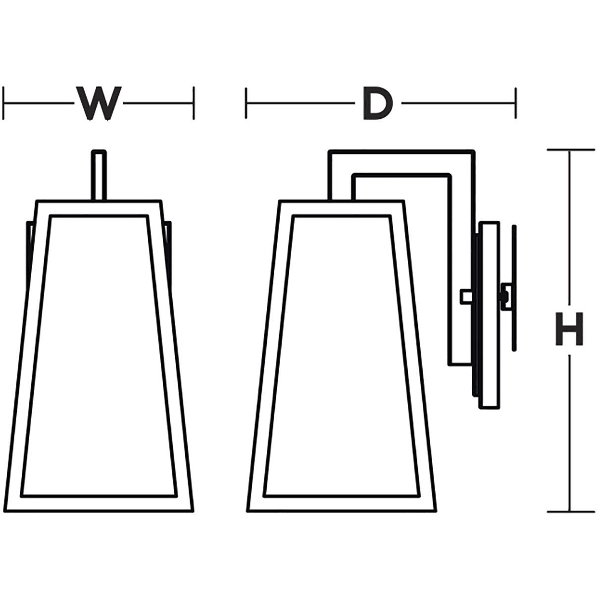 Joplin 1 Light 12 inch Black Outdoor Sconce