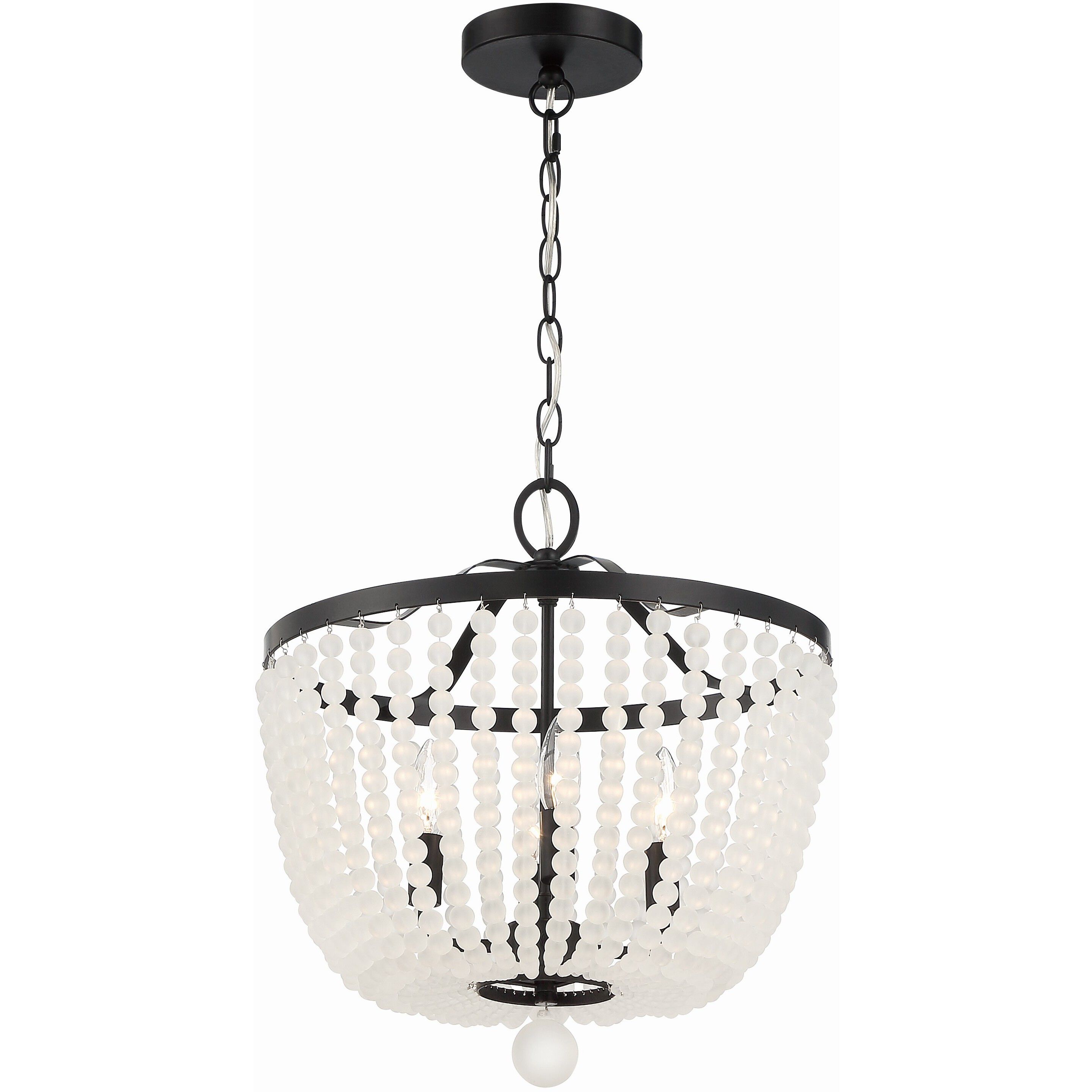 Rylee 4 Light 16.5 inch Matte Black Chandelier Ceiling Light