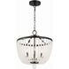 Rylee 4 Light 16.5 inch Matte Black Chandelier Ceiling Light
