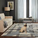 Sachin 90 X 63 inch Black/White Rug in 5 x 7