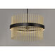 Chimes LED 23.75 inch Black and Satin Nickel and Satin Brass Single Pendant Ceiling Light in Black and Satin Brass and Satin Nickel