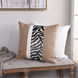 Dann Foley 24 inch Brown and Black and White Decorative Pillow