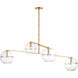 Sean Lavin Lowing 4 Light 44.6 inch Polished Antique Brass Chandelier Ceiling Light in No Lamp Included