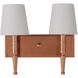 Ella 2 Light 13.5 inch Satin Brass Vanity Light Wall Light