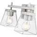 Lauren 2 Light 16 inch Brushed Nickel Vanity Wall Light