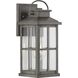 Williamston 1 Light 14 inch Antique Pewter Outdoor Wall Lantern, Medium