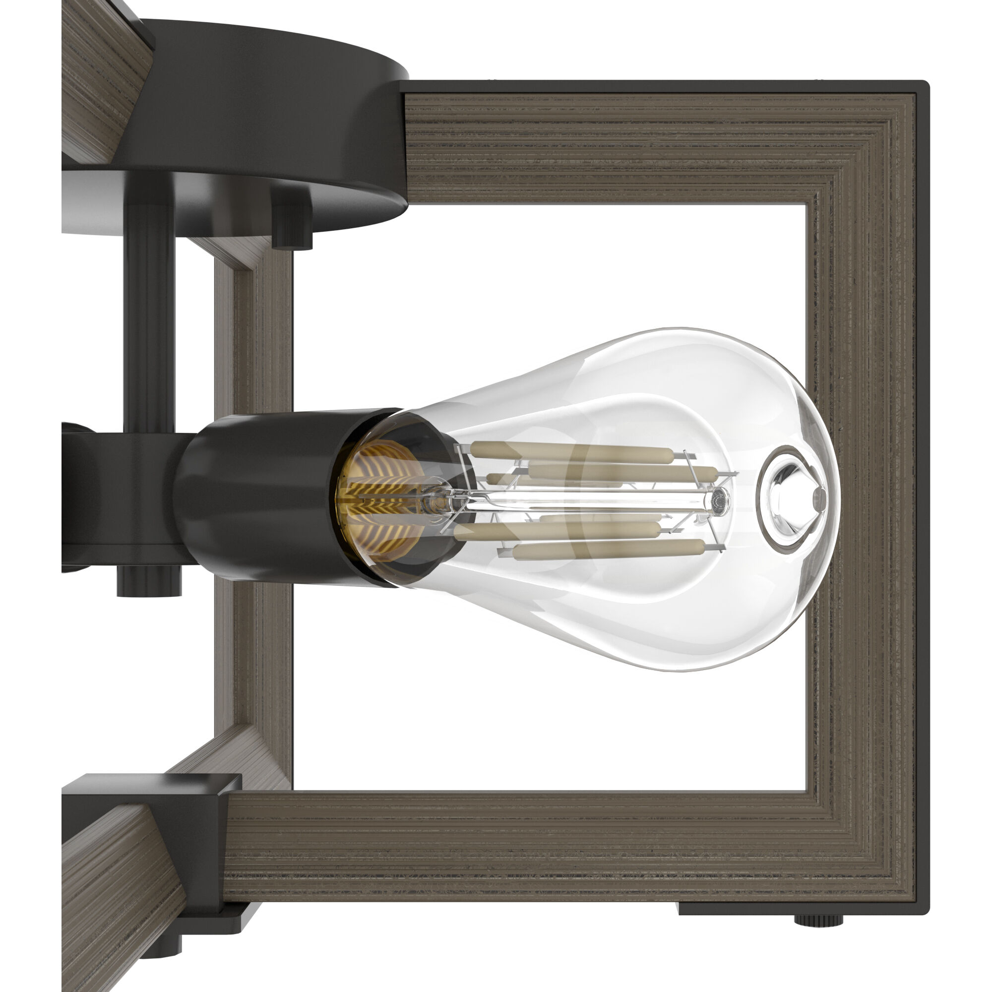 Woodburn 4 Light 8.5 inch Noble Bronze Flush Mount Ceiling Light