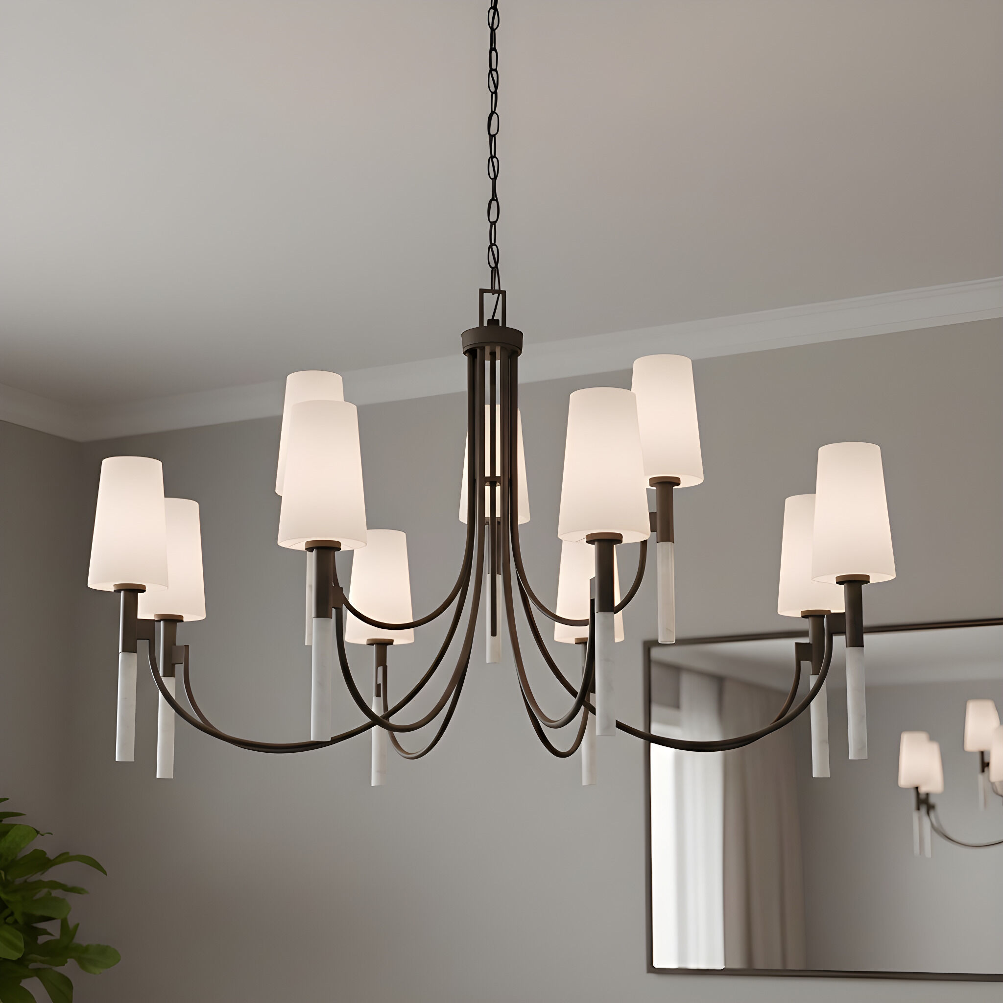 Eloura 9 Light 48 inch Iron Gate Chandelier Ceiling Light