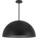 Half Round LED 31.5 inch Sand Black Outdoor Pendant