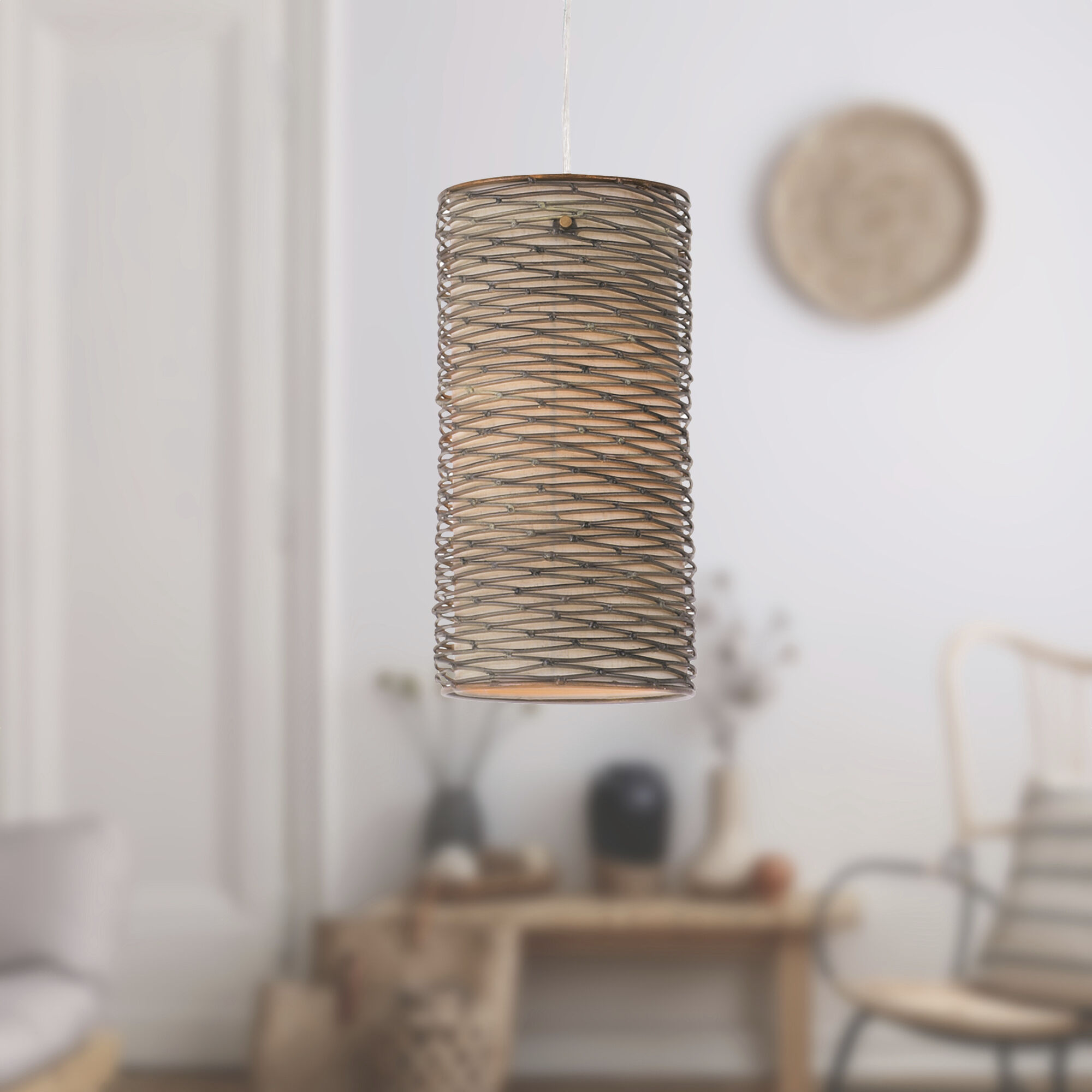 Flow 1 Light 6.63 inch Hammered Ore Mini Pendant Ceiling Light