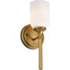 Solara 5 inch Natural Brass Vanity Wall Light