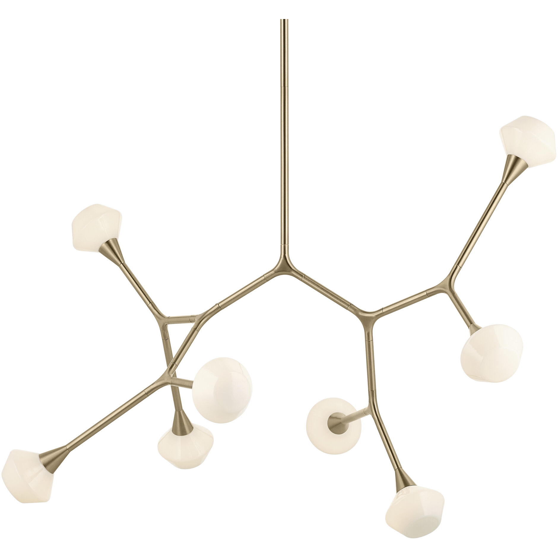 Cassius 8 Light 26.5 inch Champagne Bronze Chandelier Ceiling Light, Convertible