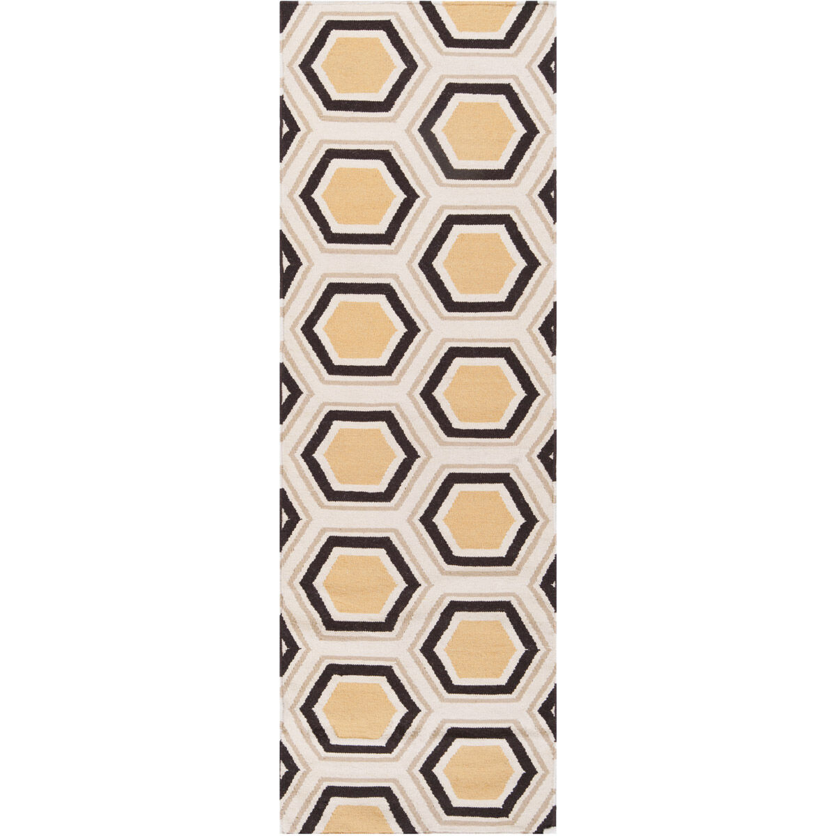 Fallon 96 X 30 inch Camel, Dark Brown, Beige Rug