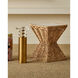 Hadi 23 X 18 inch Natural and Clear Accent Table