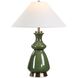 Green Thumb 27.5 inch 150 watt Moss Green and Brass Table Lamp Portable Light