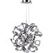 Swivel 12 Light 19 inch Chrome Chandelier Ceiling Light