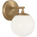 Nube LED 7 inch Satin Brass Vanity Light Wall Light