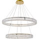Monroe LED 42 inch Gold Chandelier Ceiling Light
