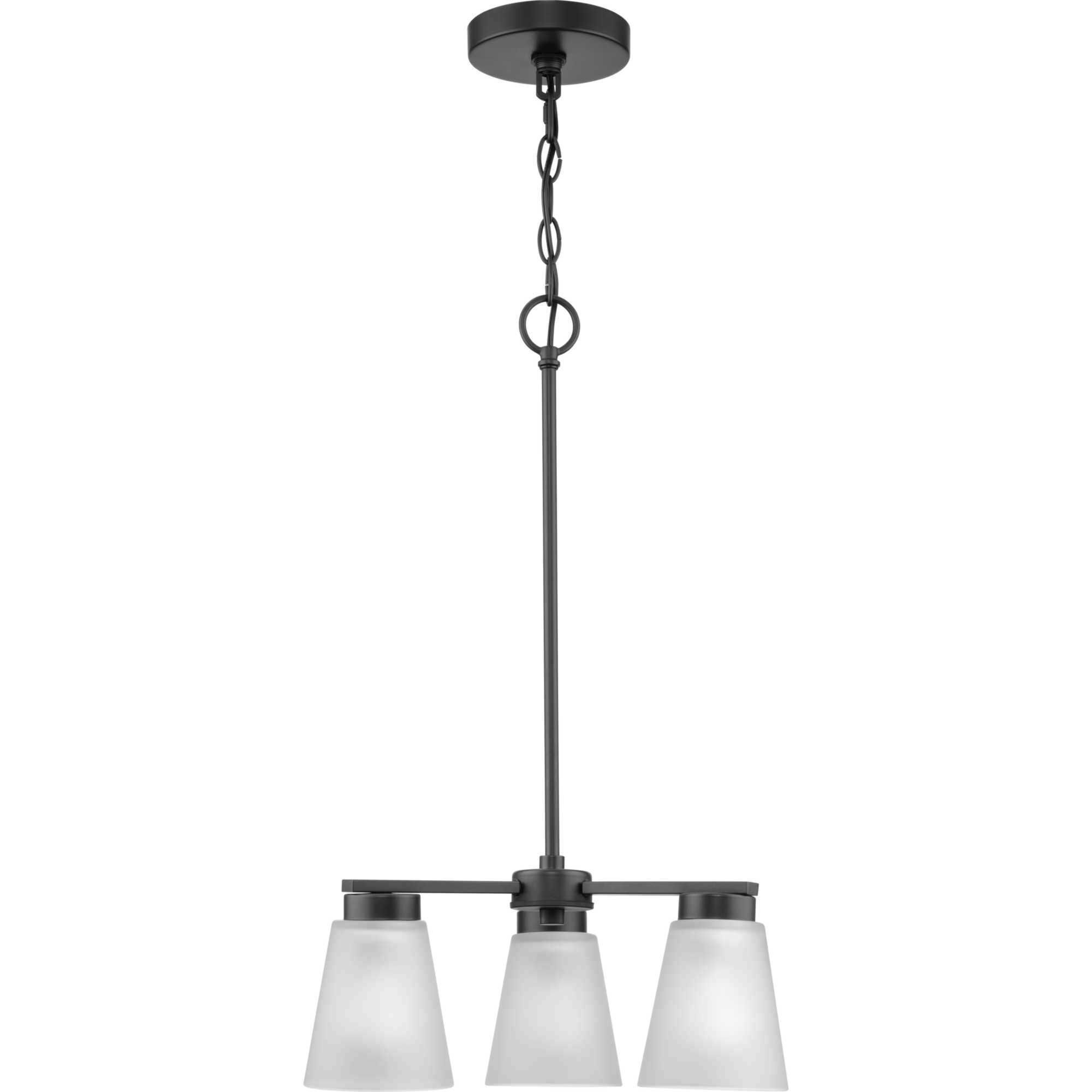 Tanner 3 Light 16.62 inch Matte Black Chandelier Ceiling Light