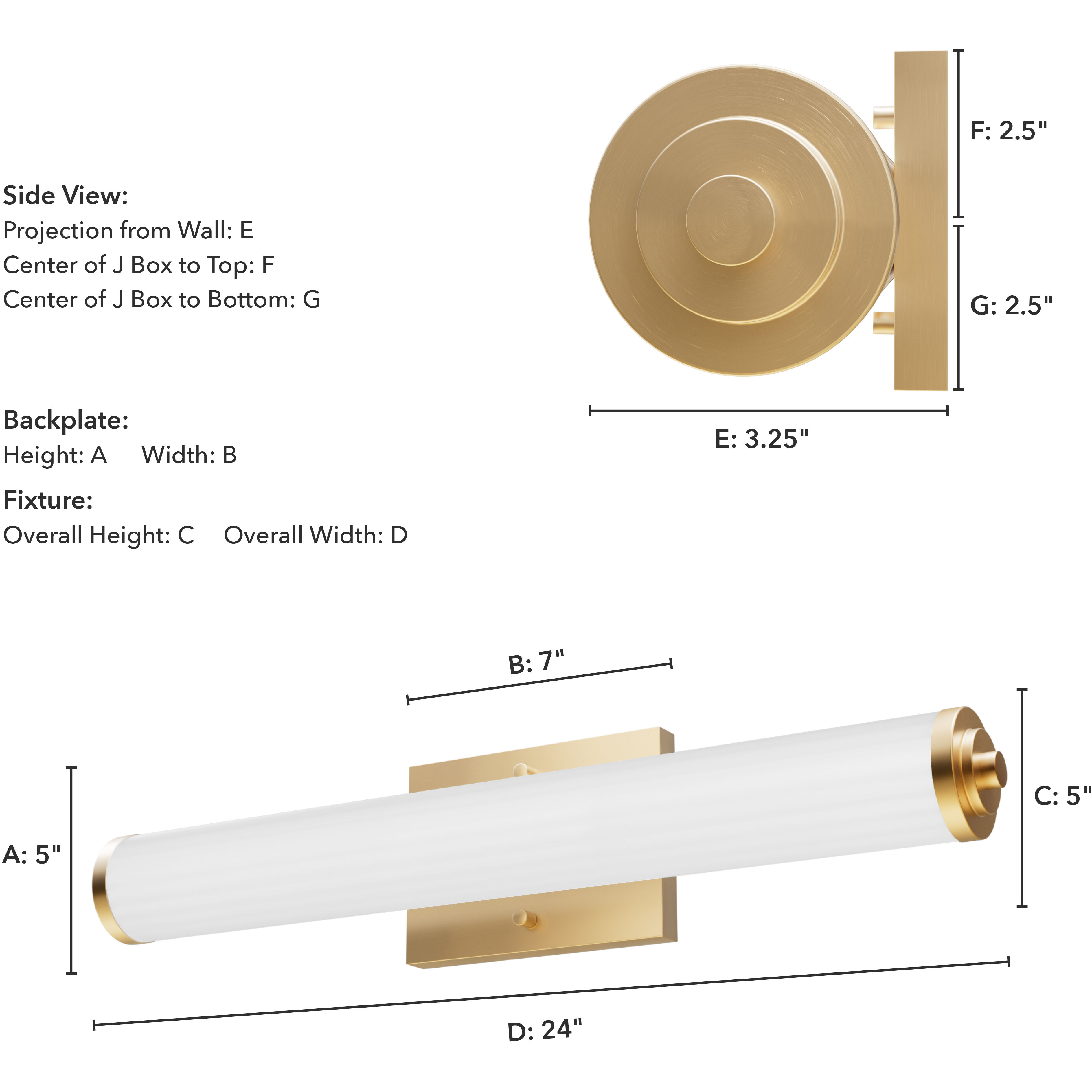 Holly Grove 2 Light 24 inch Alturas Gold Vanity Light Wall Light, Medium