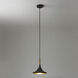 Lodi LED 13 inch Matte Black and Walnut Pendant Ceiling Light