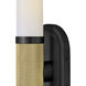 Thayer 2 Light 4.75 inch Lacquered Brass and Black Bath Sconce Wall Light in Lacquered Brass with Black