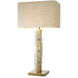 Mirabella 39.37 inch 60 watt Vintage Brass Table Lamp Portable Light