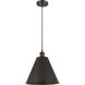 Ballston Cone 1 Light 12 inch Oil Rubbed Bronze Mini Pendant Ceiling Light