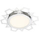 Edge Lit LED 16 inch Chrome Flushmount Ceiling Light