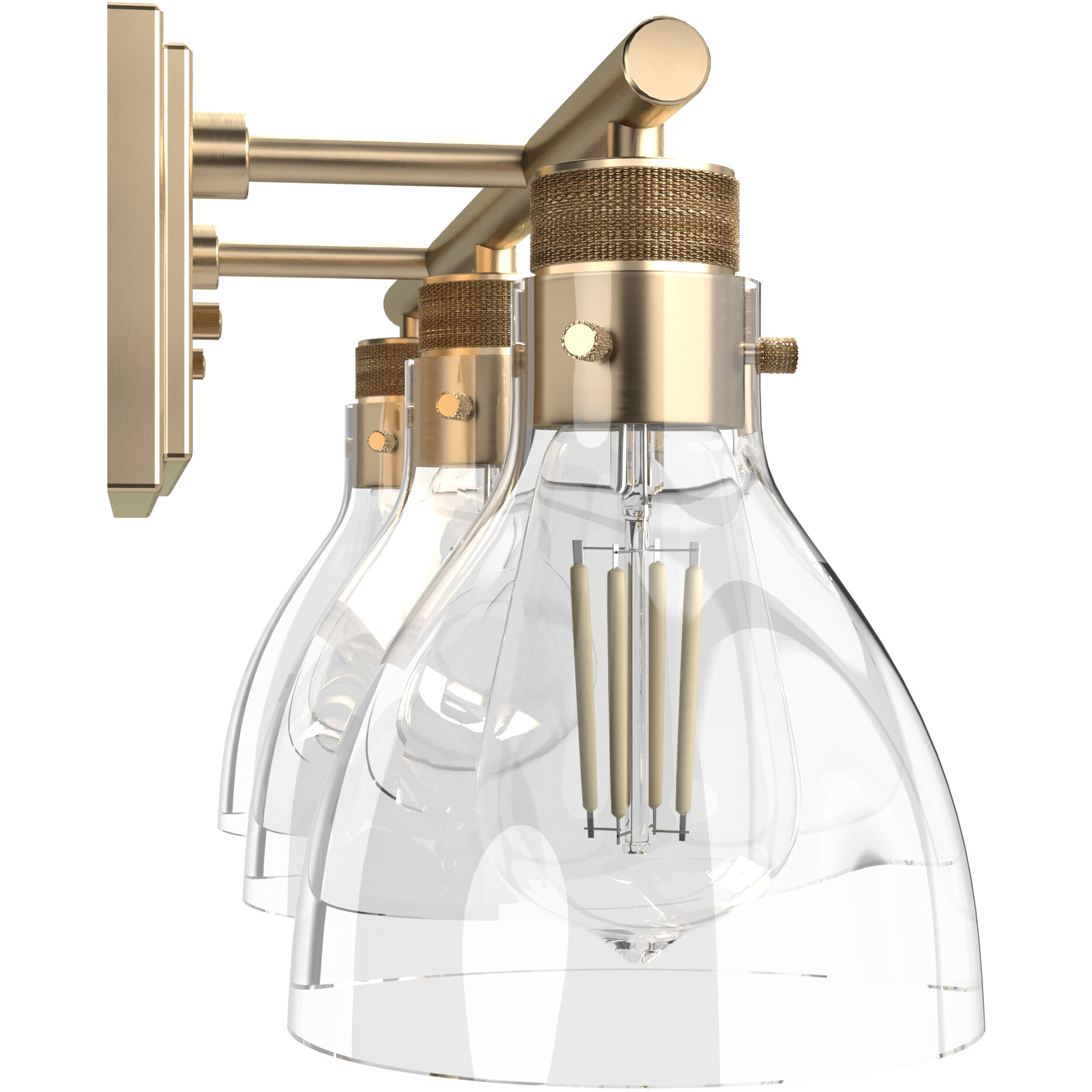 Van Nuys 3 Light 23.5 inch Alturas Gold Vanity Light Wall Light