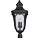 Trafalgar 3 Light 27.5 inch Museum Black Outdoor Post Mount Lantern