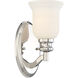 Minka-Lavery Audrey's Point 1 Light 13 inch Polished Nickel Bath Light Wall Light 3291-613 - Open Box