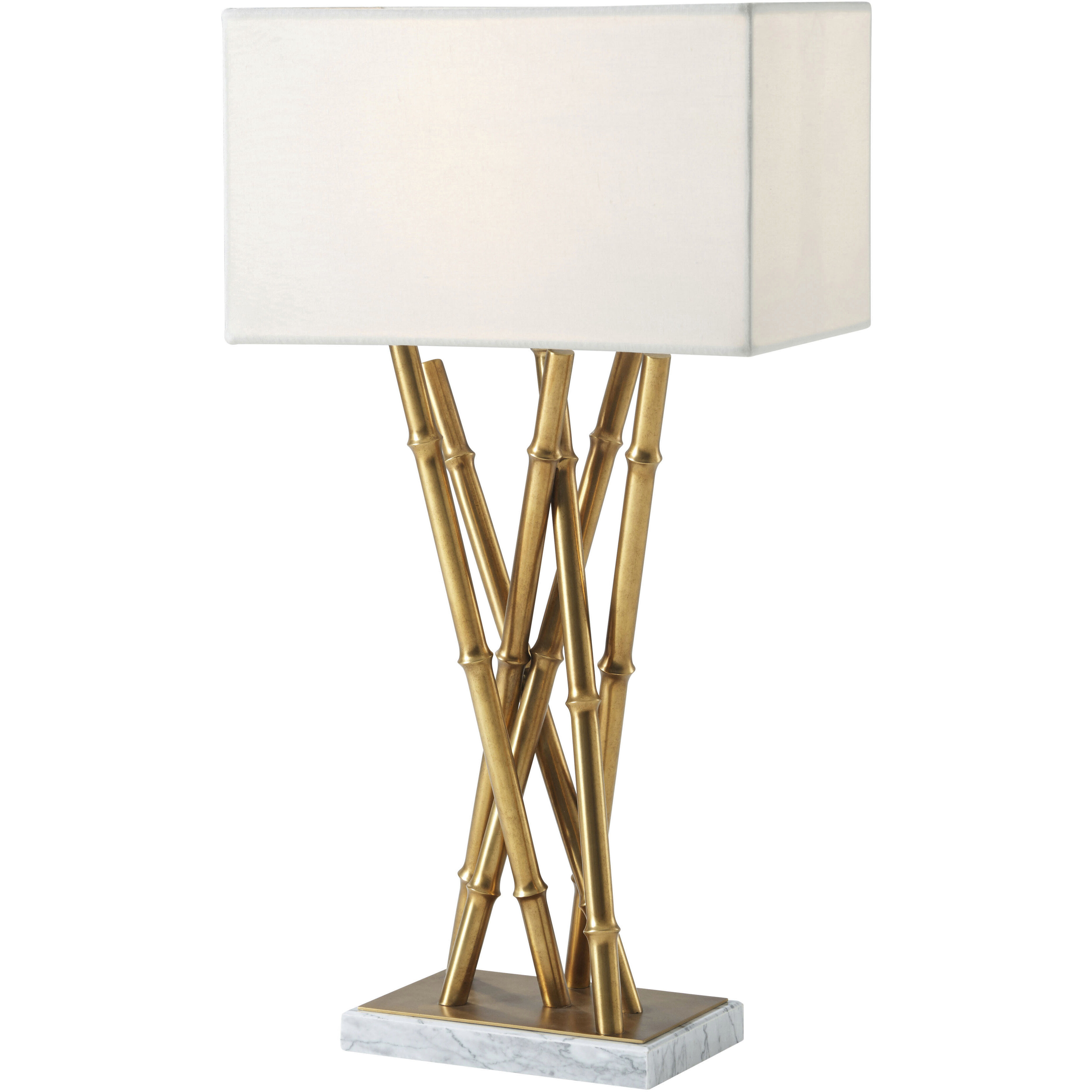 Kesden 32 inch Satin Brass Table Lamp Portable Light, TA Illuminations