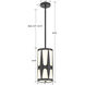 Royston 1 Light 7 inch Black Mini Pendant Ceiling Light
