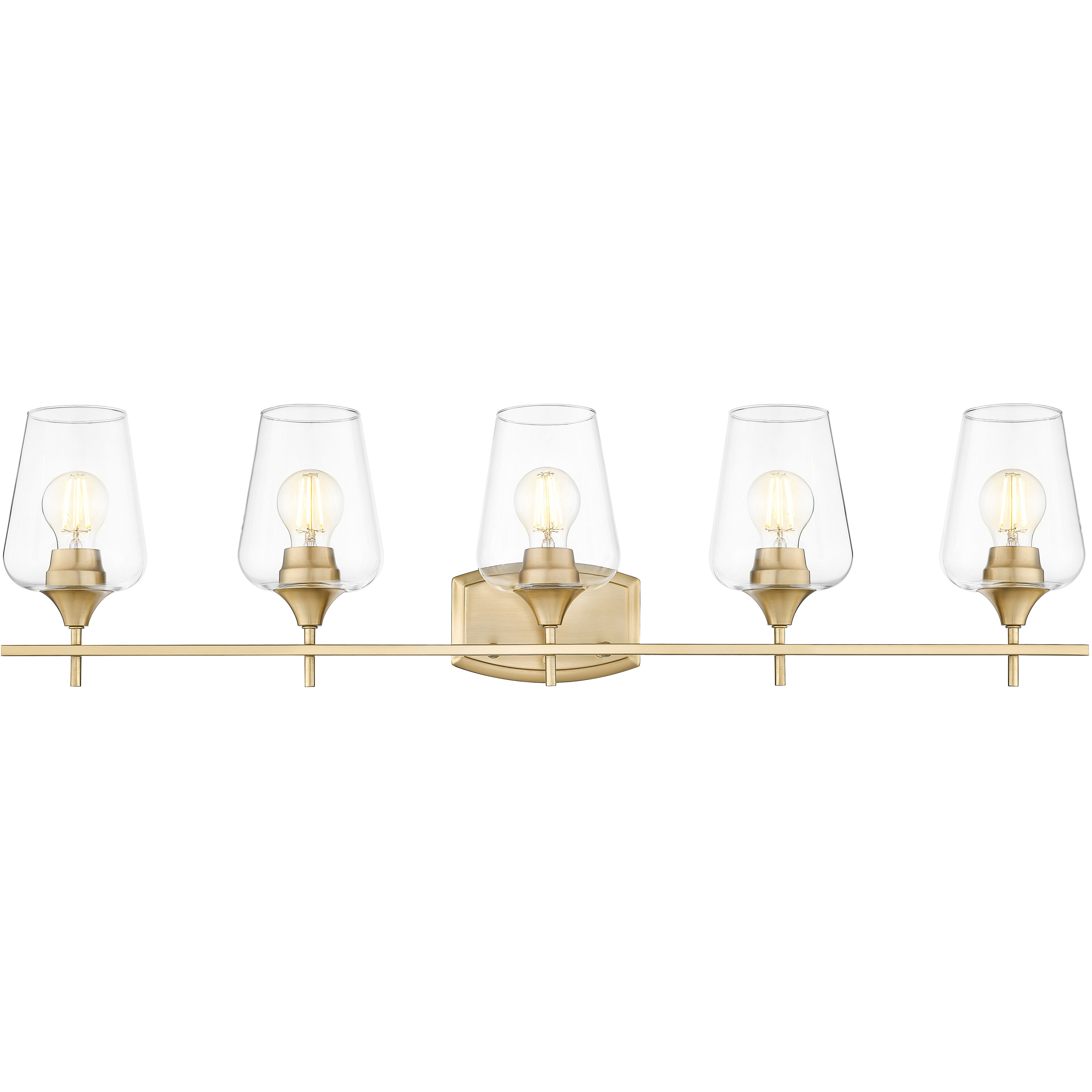 Joliet Vanity Wall Light in Burnished Brass