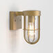 Cabin 1 Light 8.66 inch Antique Brass Exterior Wall Light
