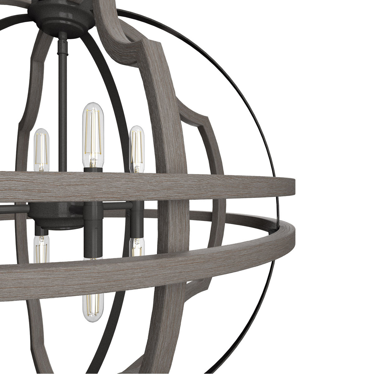 Stone Creek 8 Light 25.5 inch Noble Bronze and White Washed Oak Pendant Ceiling Light