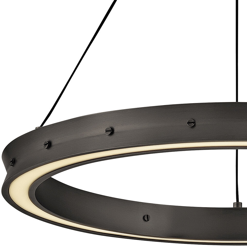 Althea LED 26 inch Satin Black Chandelier Ceiling Light