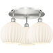 Ballston White Venetian 3 Light 21.75 inch Satin Nickel Flush Mount Ceiling Light