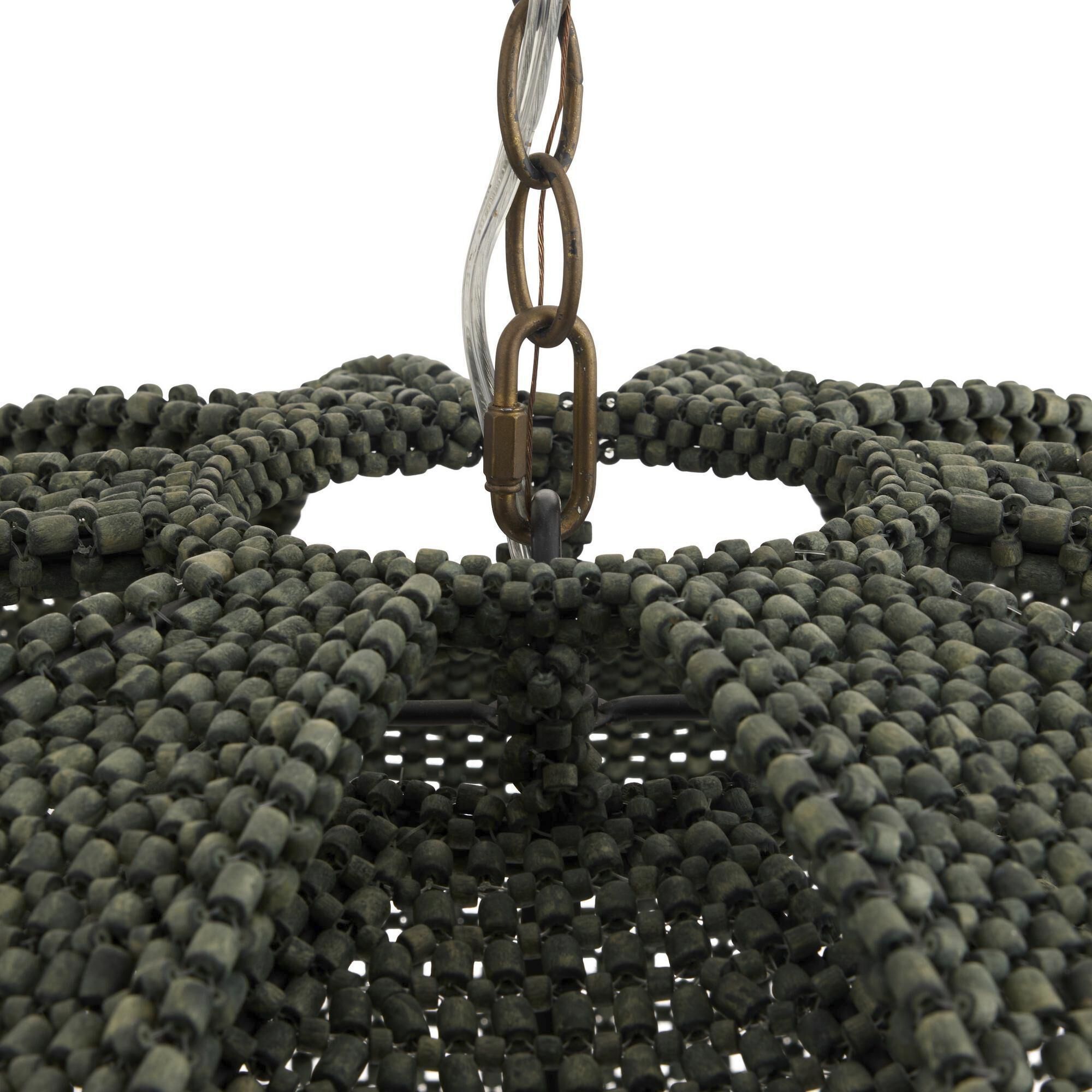 Kamari 3 Light 35.5 inch Antique Brass Pendant Ceiling Light