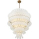 Abigail 21 Light 29.5 inch Aged Brass Chandelier Ceiling Light in White