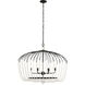 Voliere 6 Light 36 inch Gold Pendant Ceiling Light in Matte Black