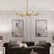 Armory 8 Light 35.75 inch Natural Aged Brass Chandelier Ceiling Light